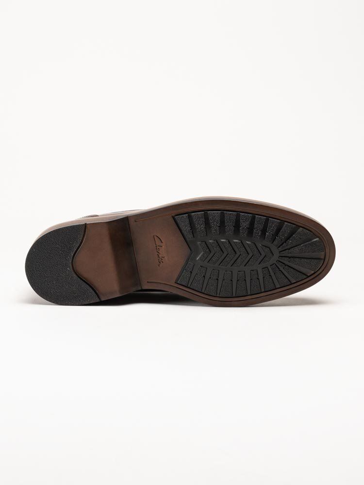 Clarks - Aldwin Step G - Bruna slip-on loafers i skinn