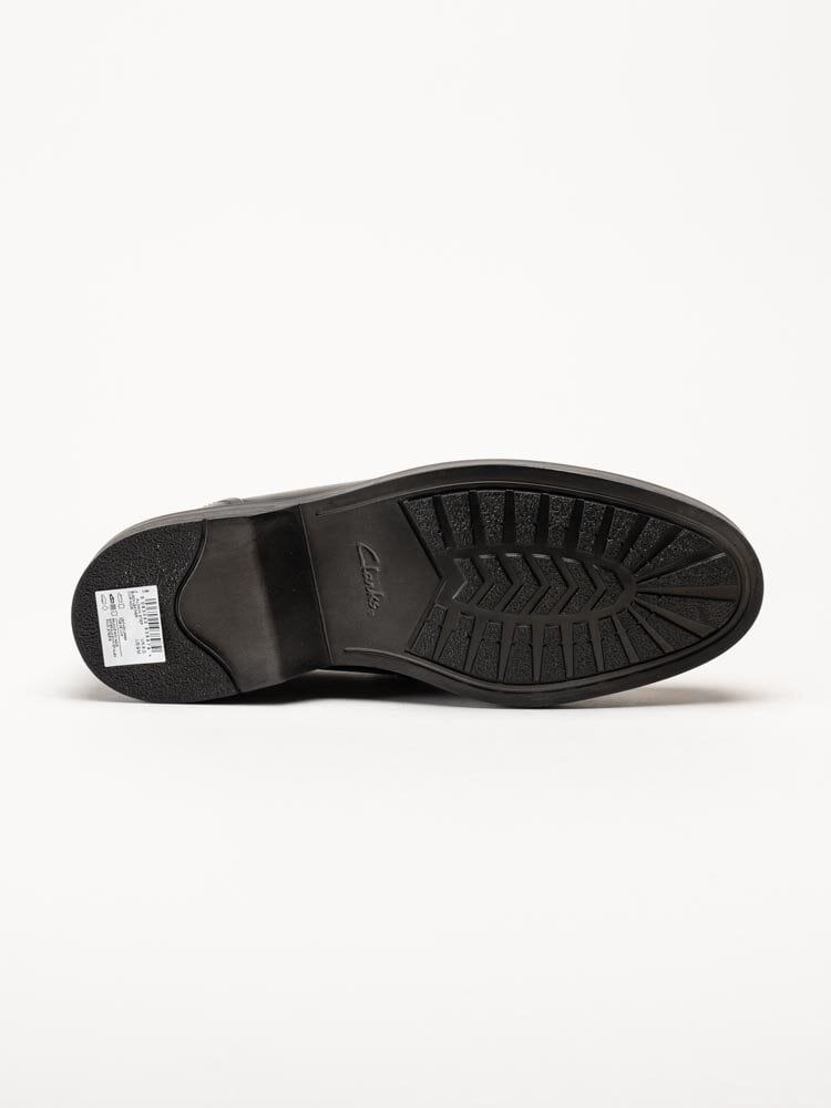 Clarks - Aldwin Step G - Svarta slip-on loafers i skinn