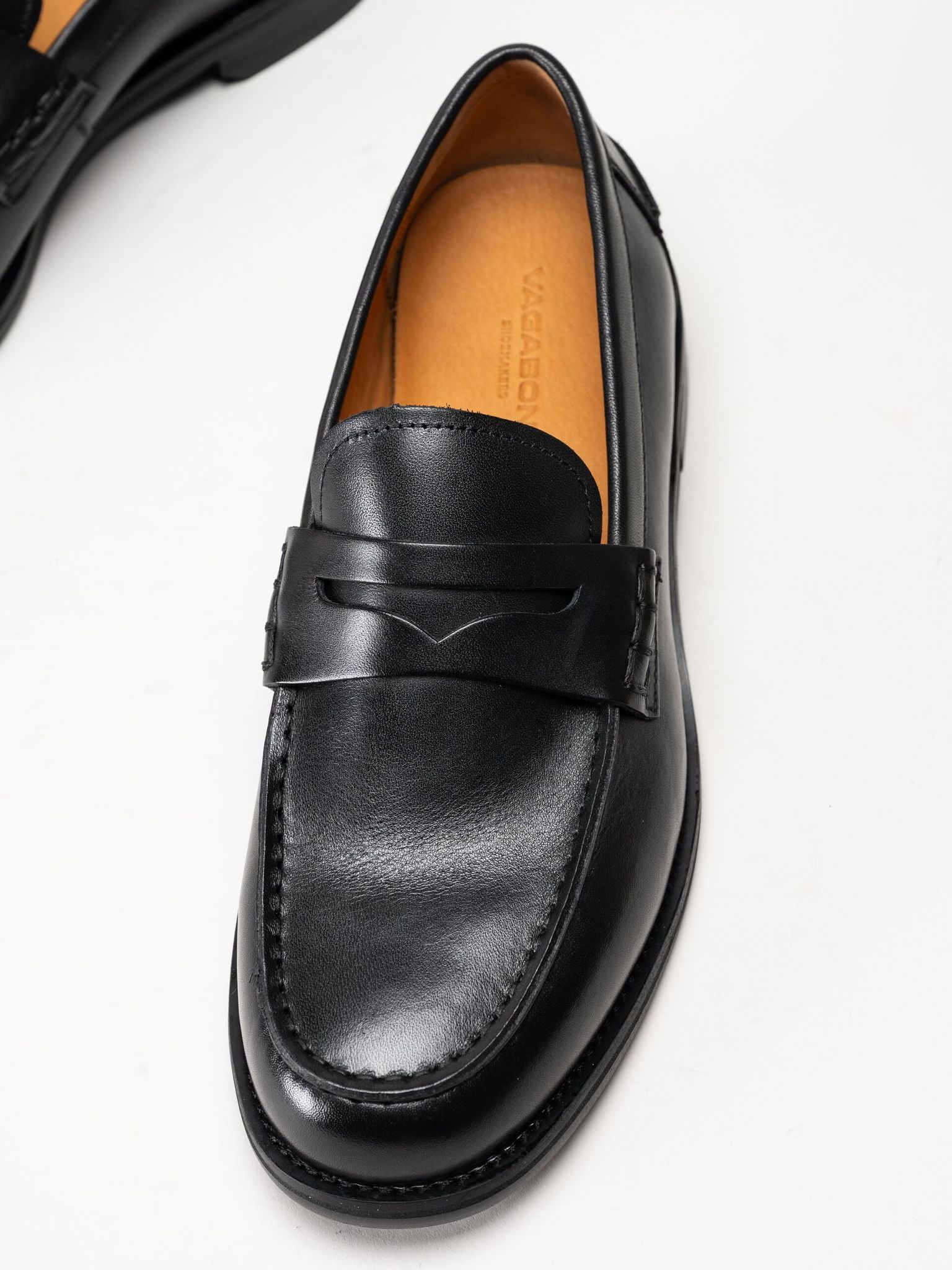 Vagabond - Steven - Svarta loafers i skinn
