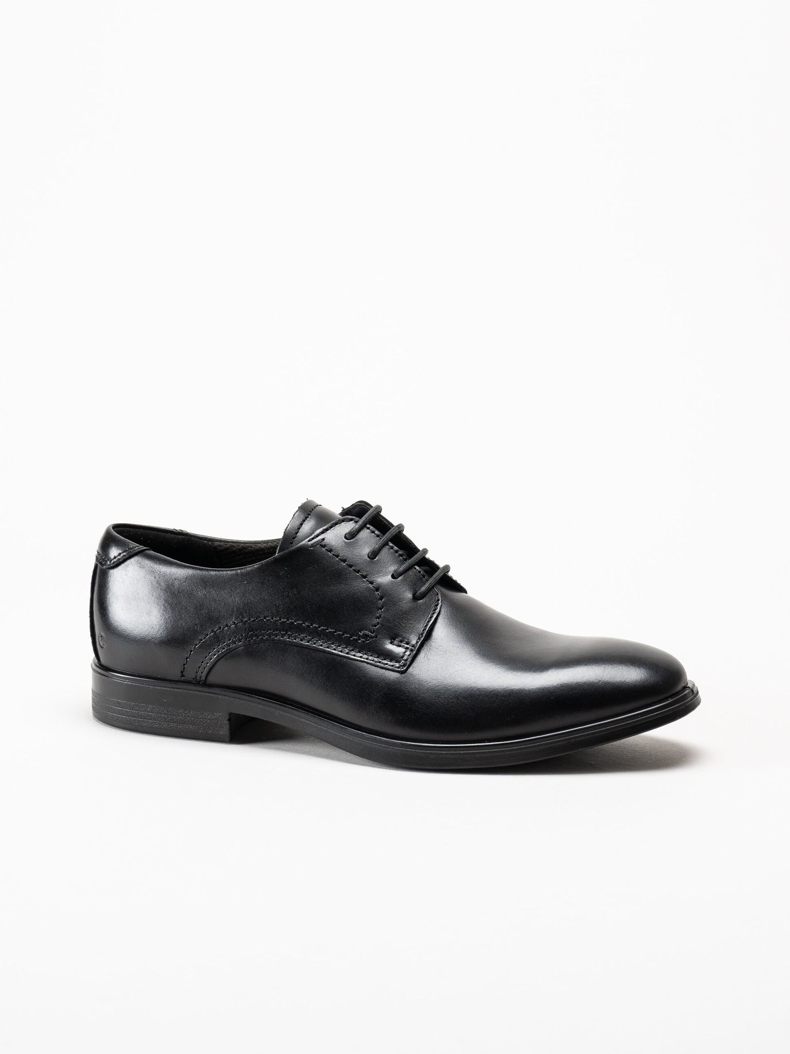 Ecco - Melbourne M Derby - Svarta snörskor i skinn