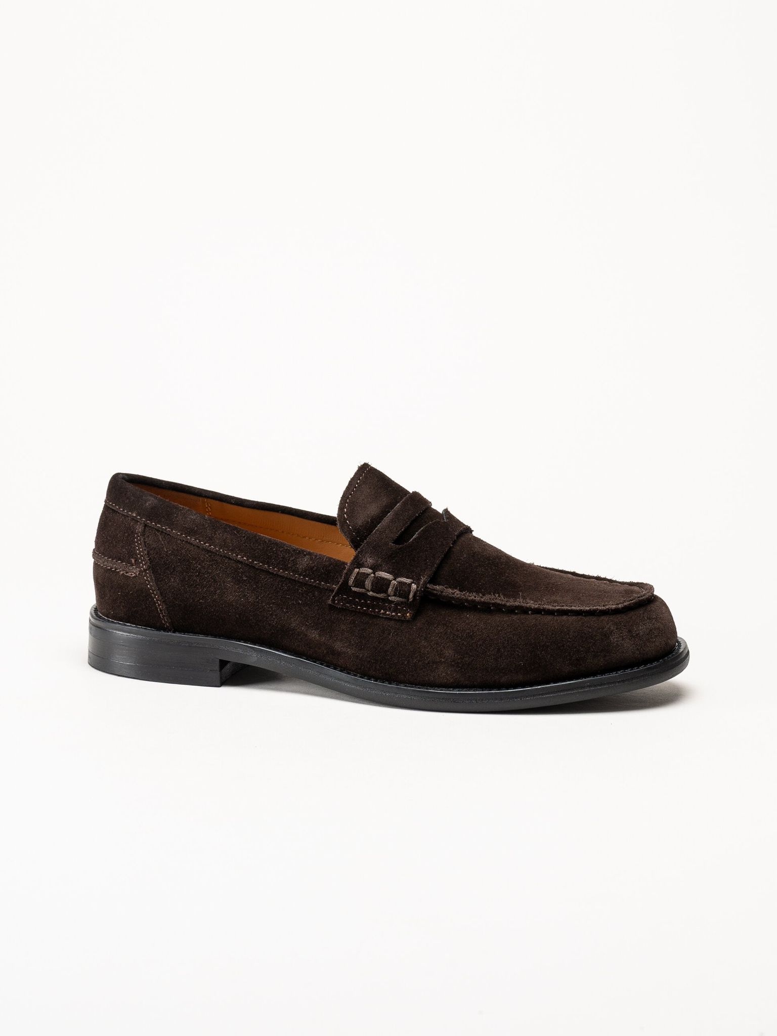 Vagabond - Steven - Mörkbruna loafers i mocka