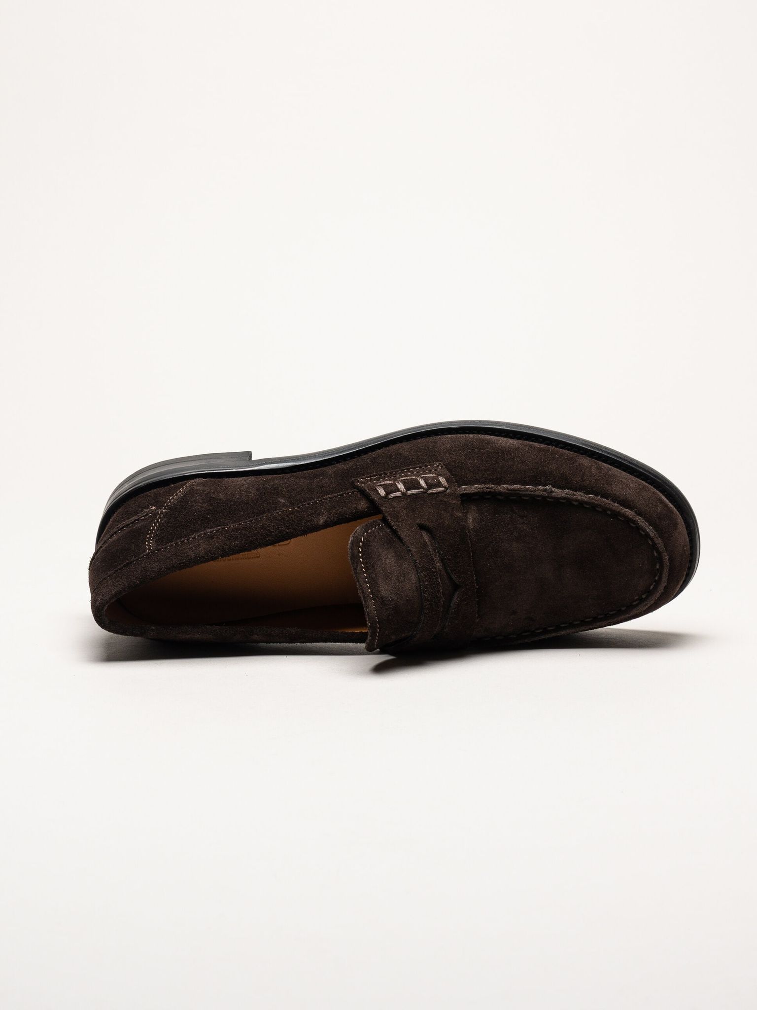 Vagabond - Steven - Mörkbruna loafers i mocka