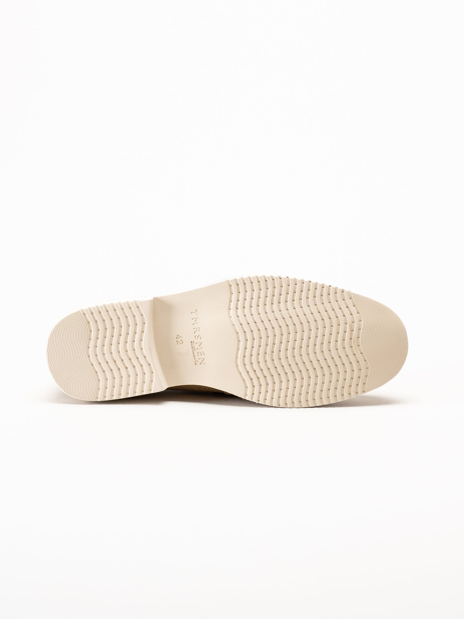 Tamaris - Ljusbruna loafers i mocka