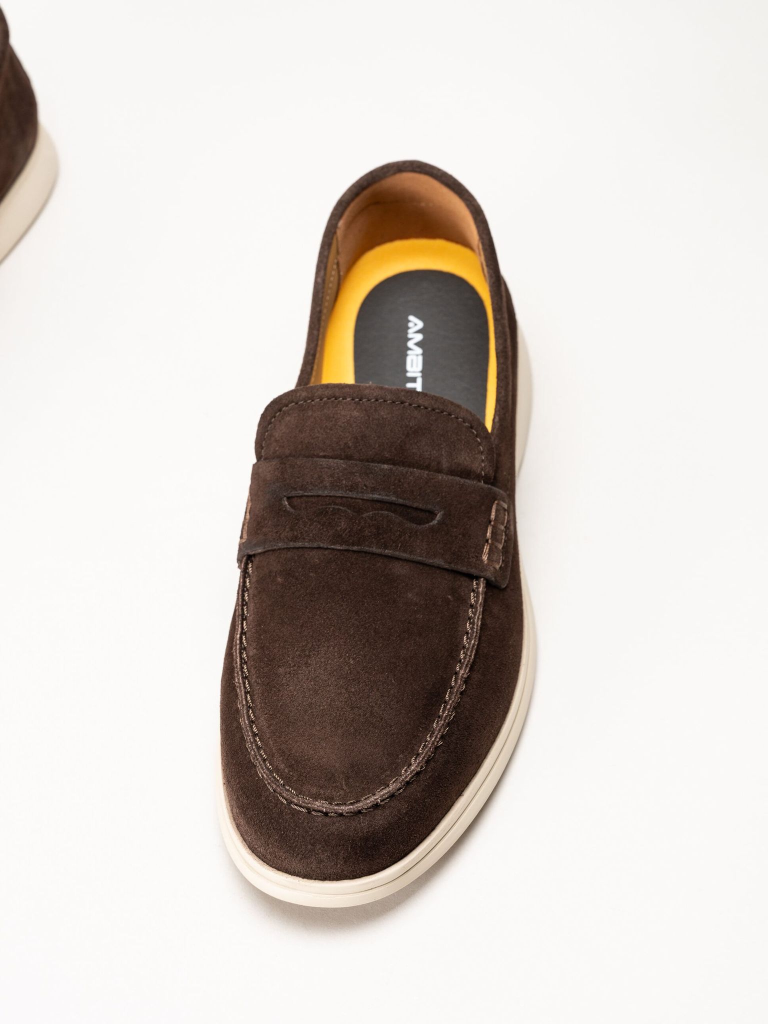 Ambitious - Mörkbruna pennyloafers i mocka