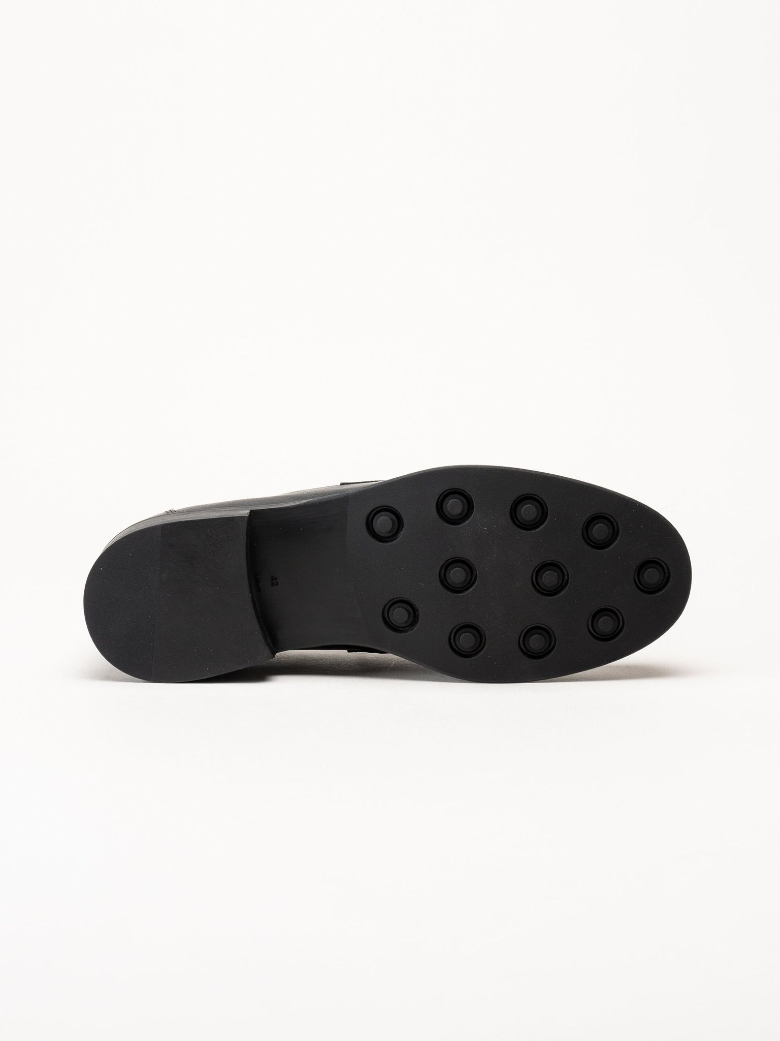Ambitious - Svarta pennyloafers i skinn