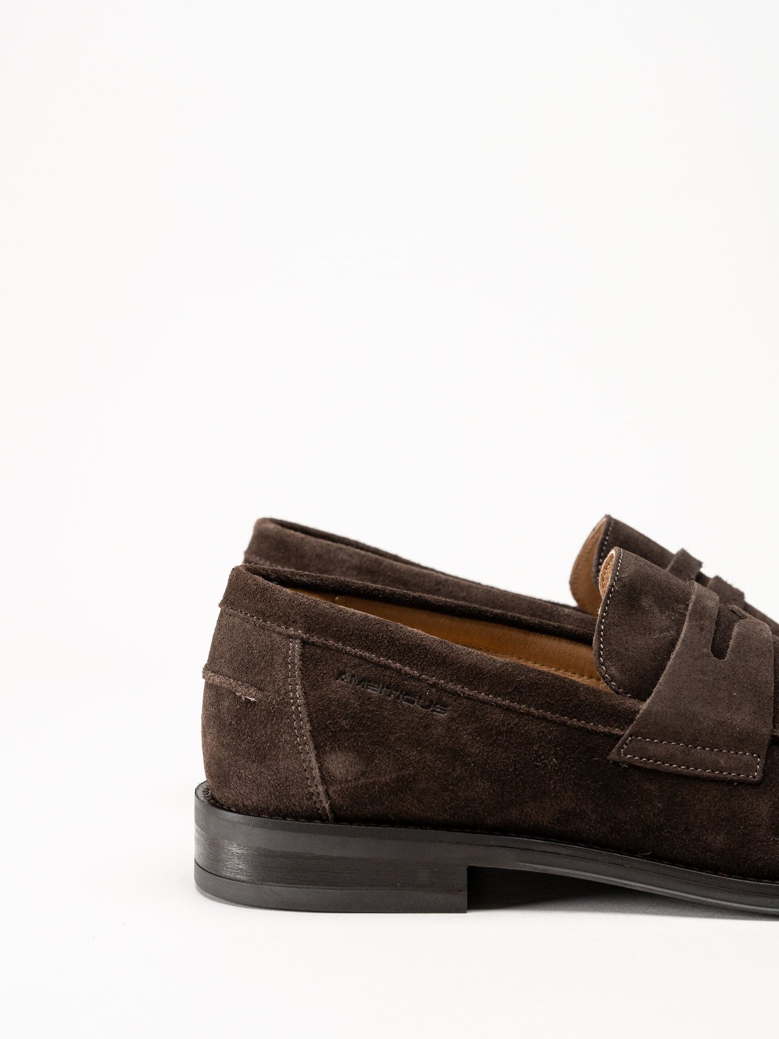 Ambitious - Mörkbruna pennyloafers i mocka
