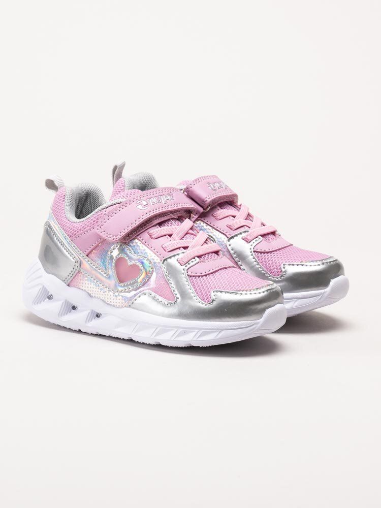 ZigZag - Dadian Kids Shoe Lights - Rosa silverfärgade blinkskor