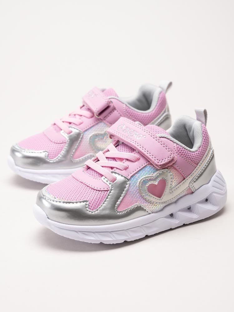 ZigZag - Dadian Kids Shoe Lights - Rosa silverfärgade blinkskor