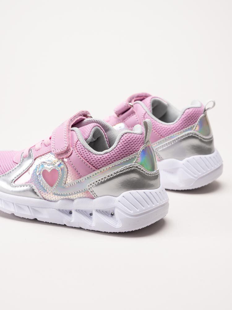 ZigZag - Dadian Kids Shoe Lights - Rosa silverfärgade blinkskor