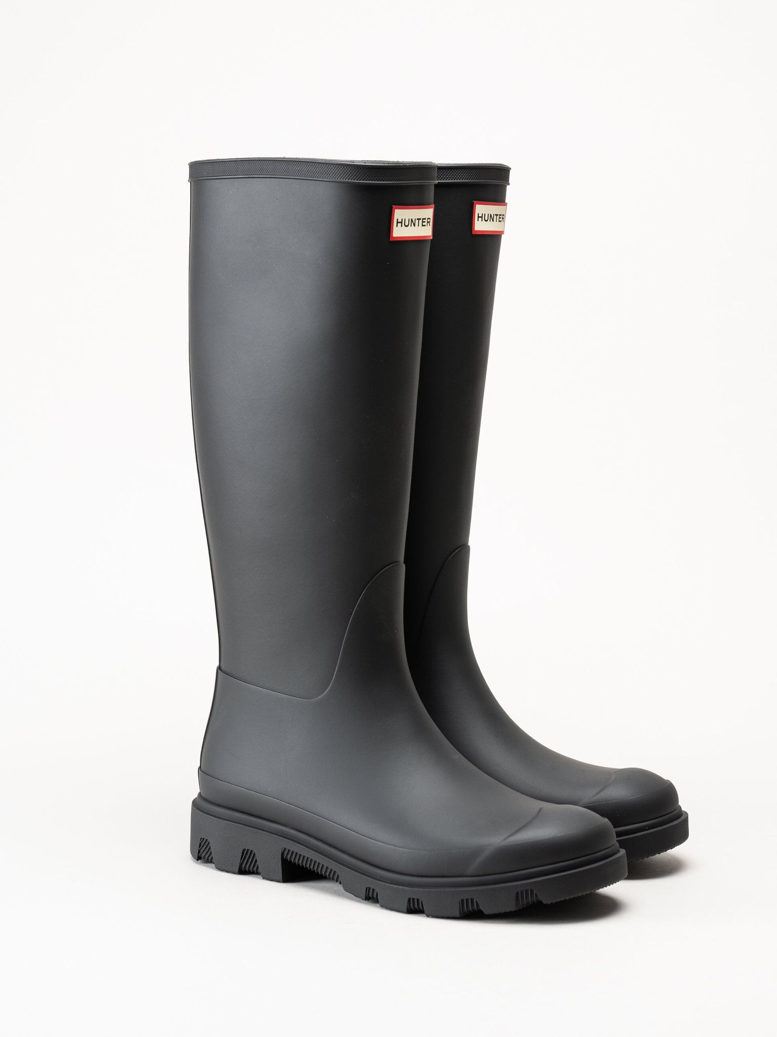 Hunter - Unisex Downpour Tall Boot - Svarta höga gummistövlar