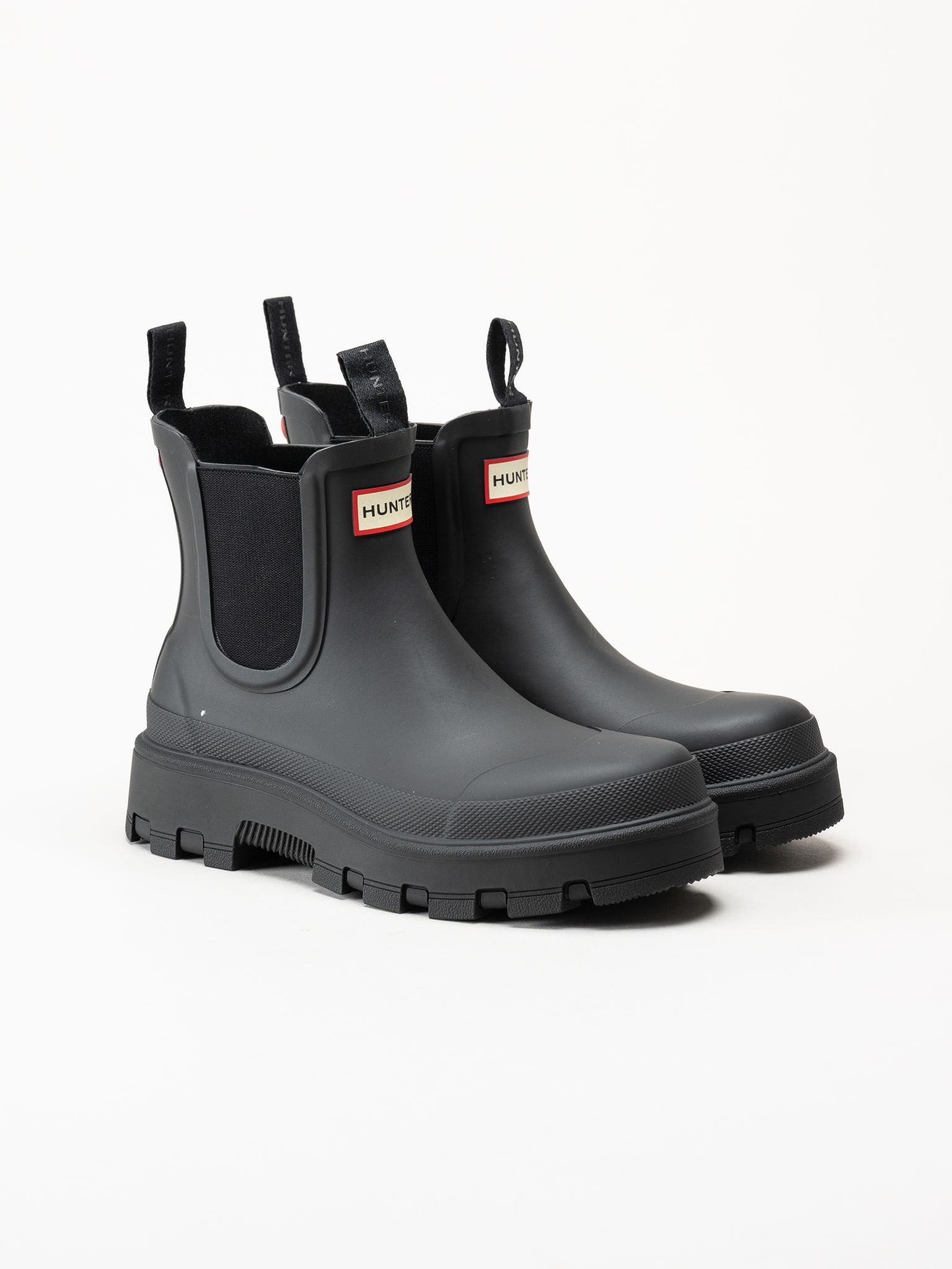 Hunter - Unisex Elements Elastic Chelse - Svarta låga gummistövlar