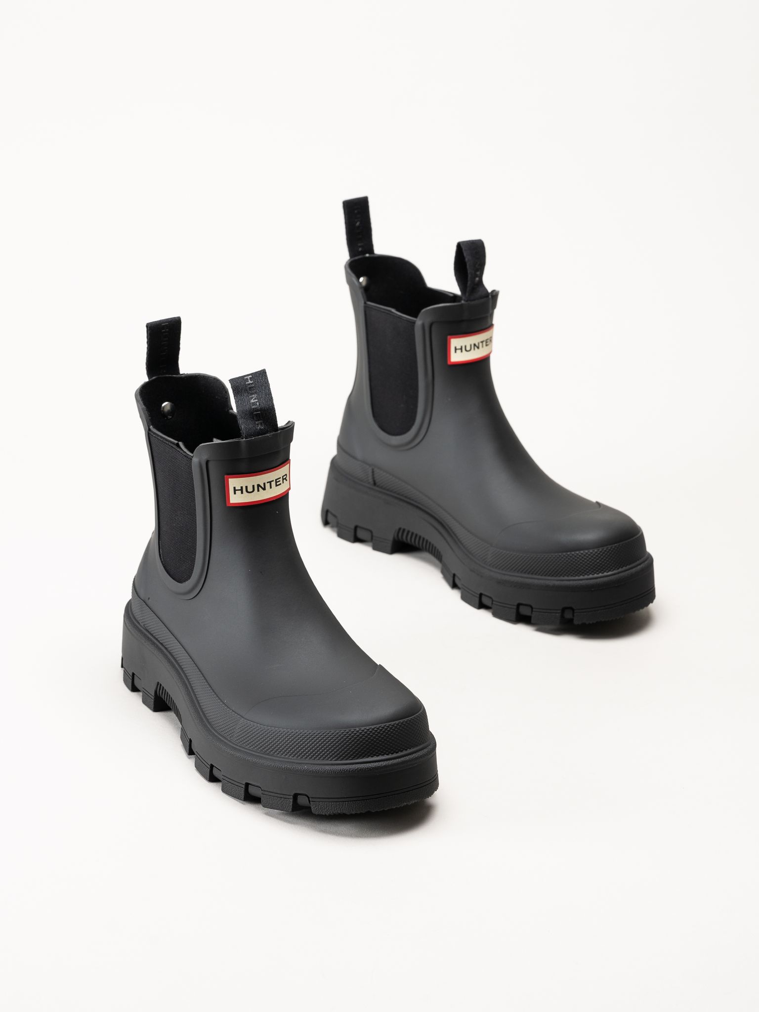Hunter - Unisex Elements Elastic Chelse - Svarta låga gummistövlar