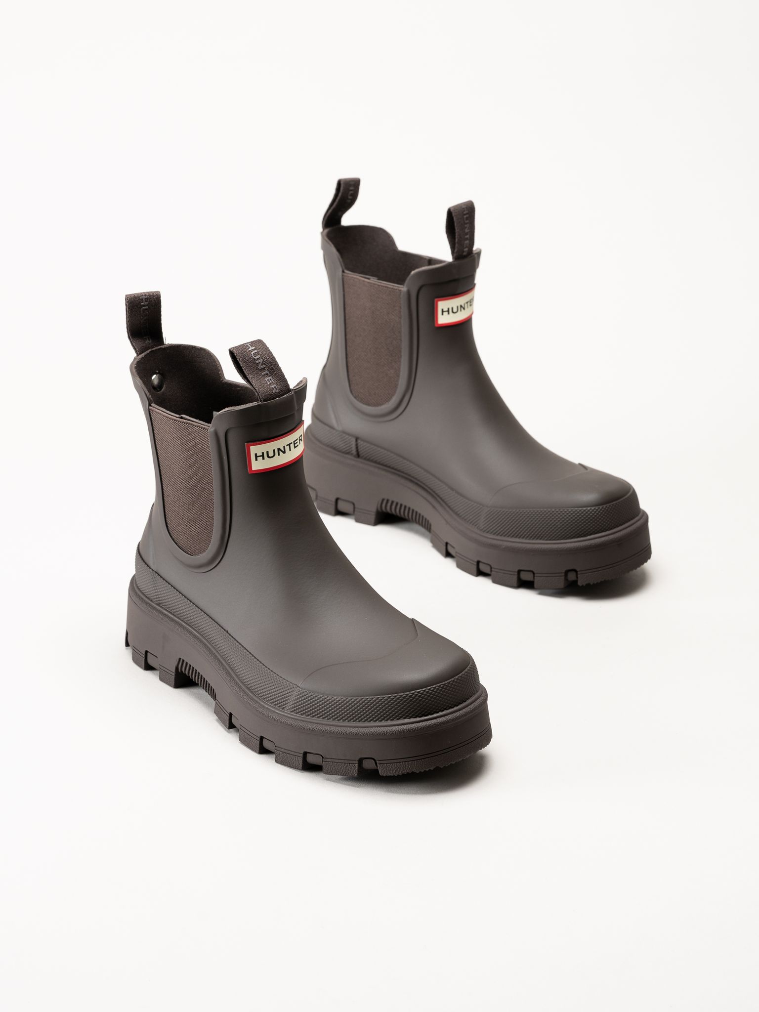 Hunter - Unisex Elements Elastic Chelse - Bruna låga gummistövlar