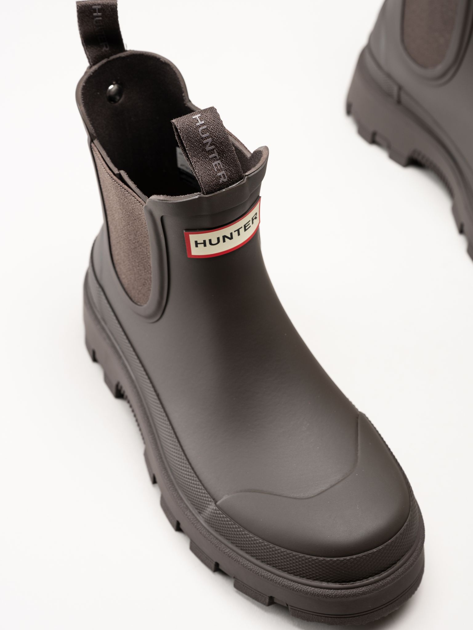 Hunter - Unisex Elements Elastic Chelse - Bruna låga gummistövlar