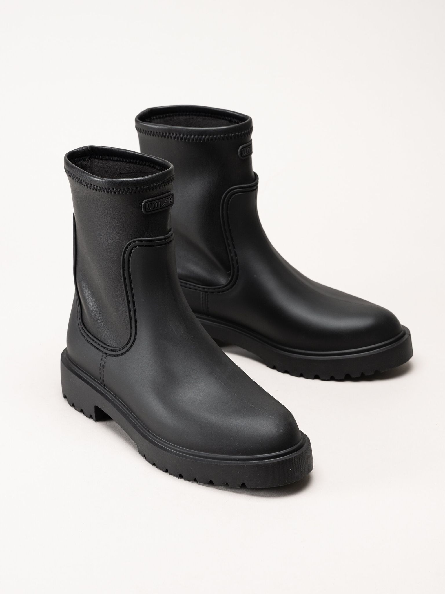 Unisa - Farley_F25_STB - Svarta gummistövlar