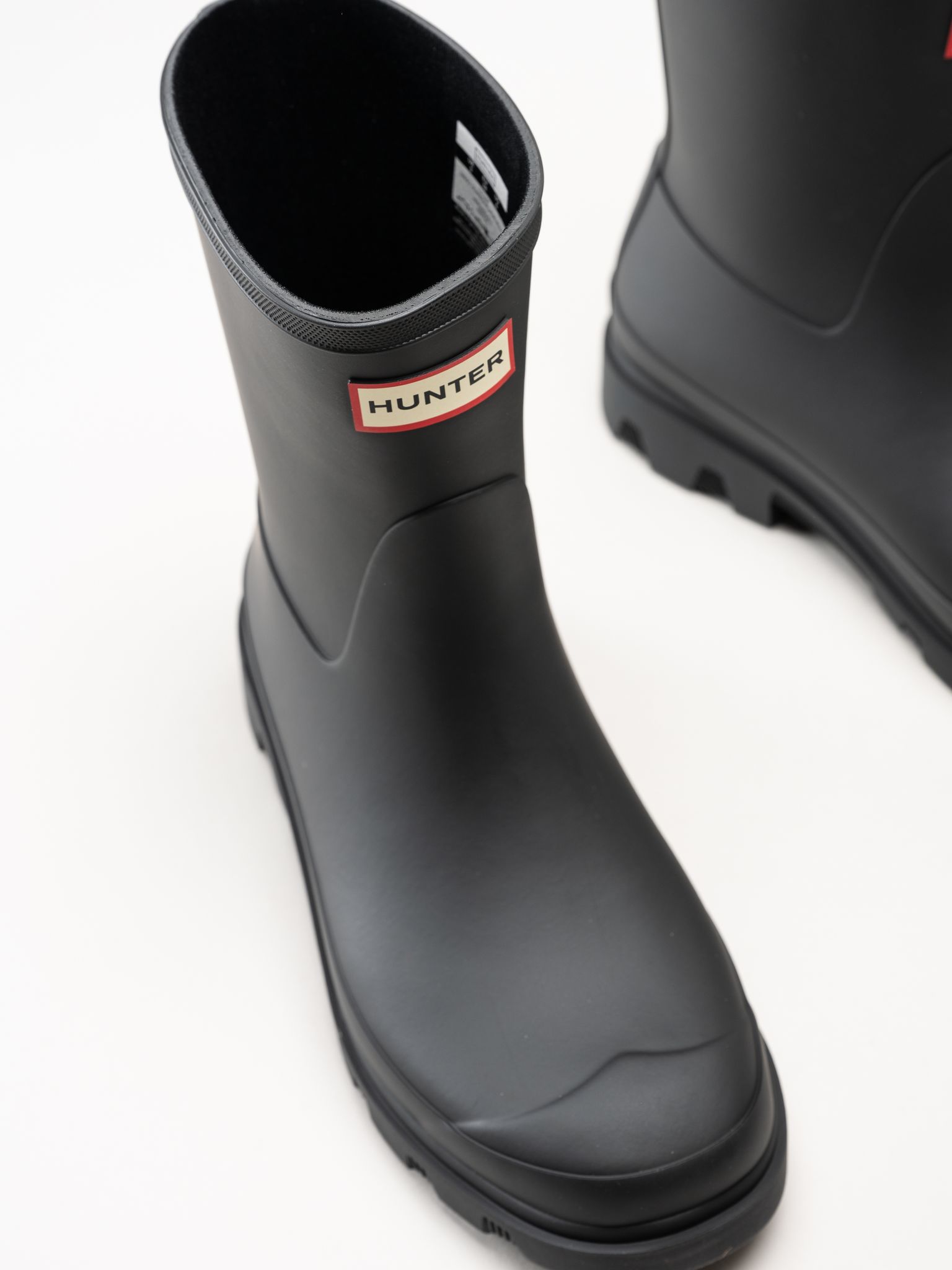 Hunter - Downpour Short - Svarta låga gummistövlar