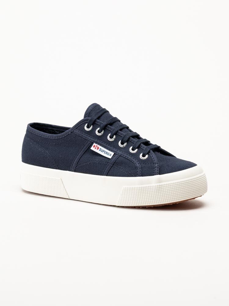 Superga - 2750 Cotu Classic - Mörkblå platåsneakers i textil