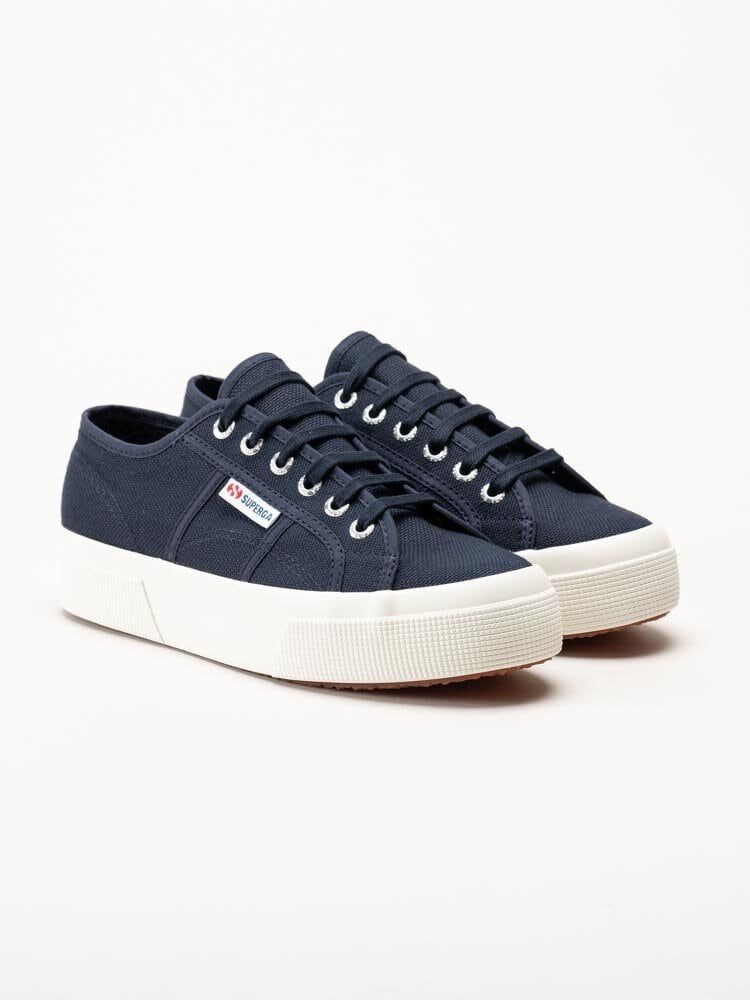 Superga - 2750 Cotu Classic - Mörkblå platåsneakers i textil