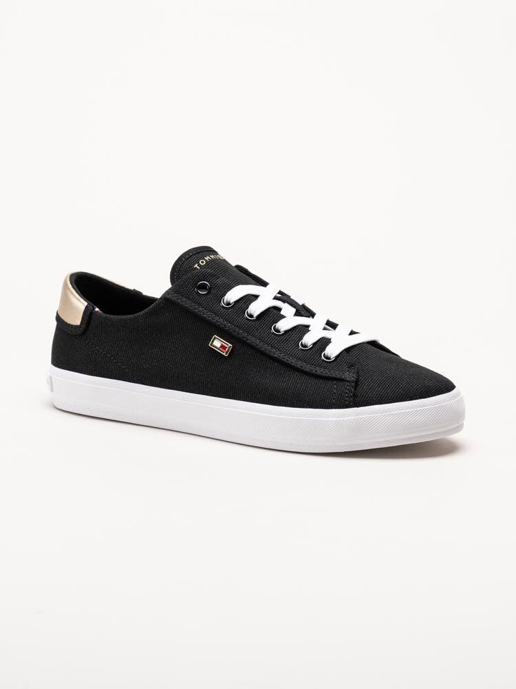 Tommy Hilfiger - Vulc Canvas Lace Up - Svarta låga tygskor
