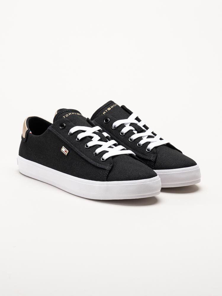 Tommy Hilfiger - Vulc Canvas Lace Up - Svarta låga tygskor