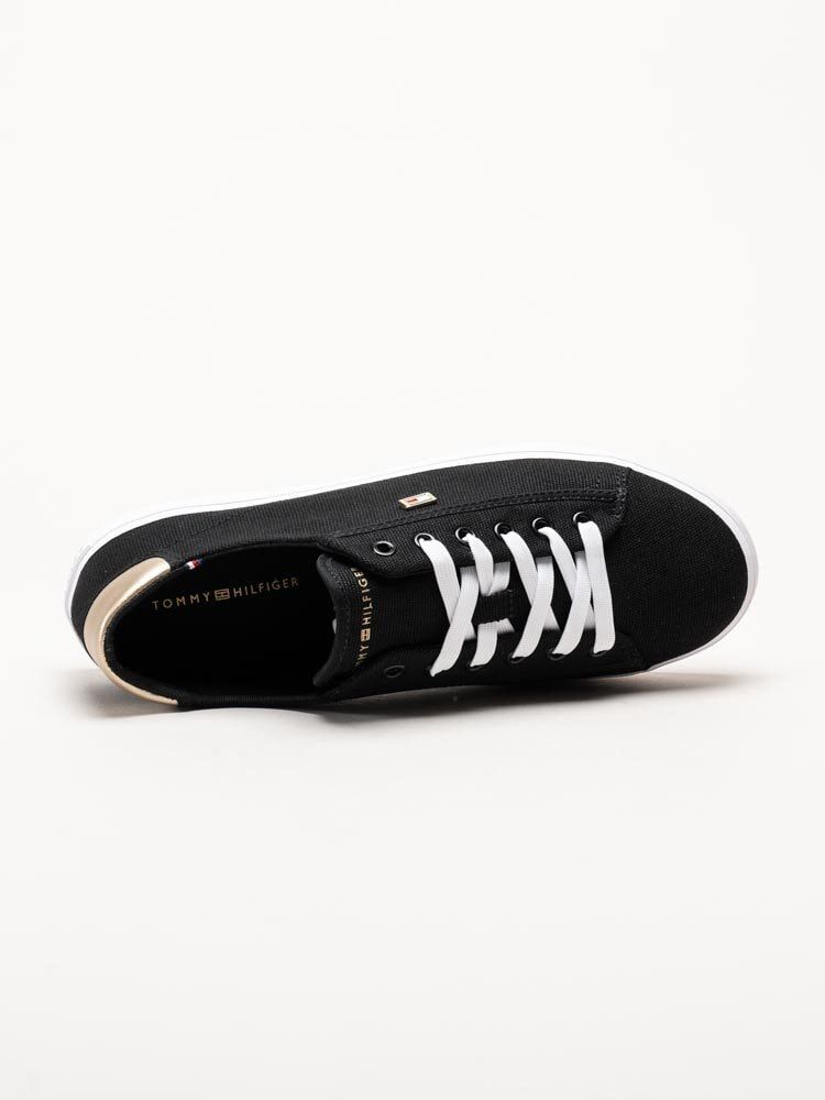 Tommy Hilfiger - Vulc Canvas Lace Up - Svarta låga tygskor