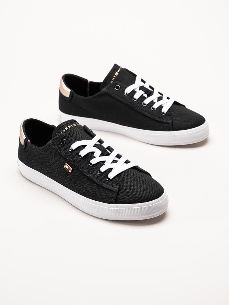 Tommy Hilfiger - Vulc Canvas Lace Up - Svarta låga tygskor
