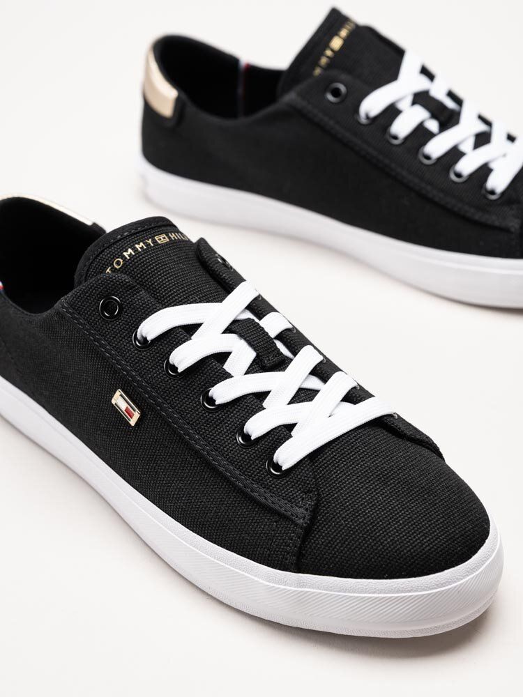 Tommy Hilfiger - Vulc Canvas Lace Up - Svarta låga tygskor