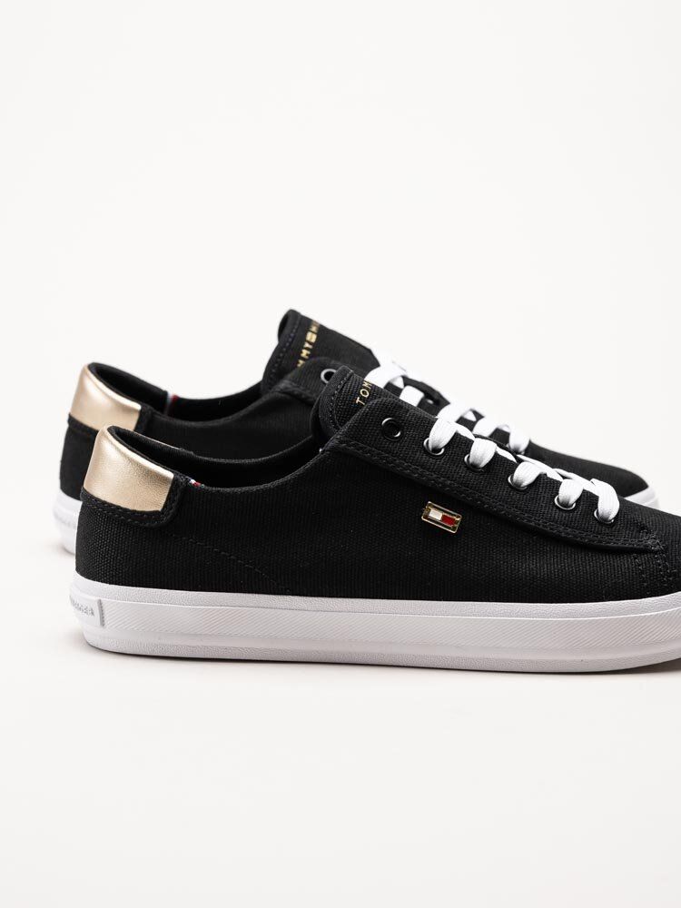 Tommy Hilfiger - Vulc Canvas Lace Up - Svarta låga tygskor