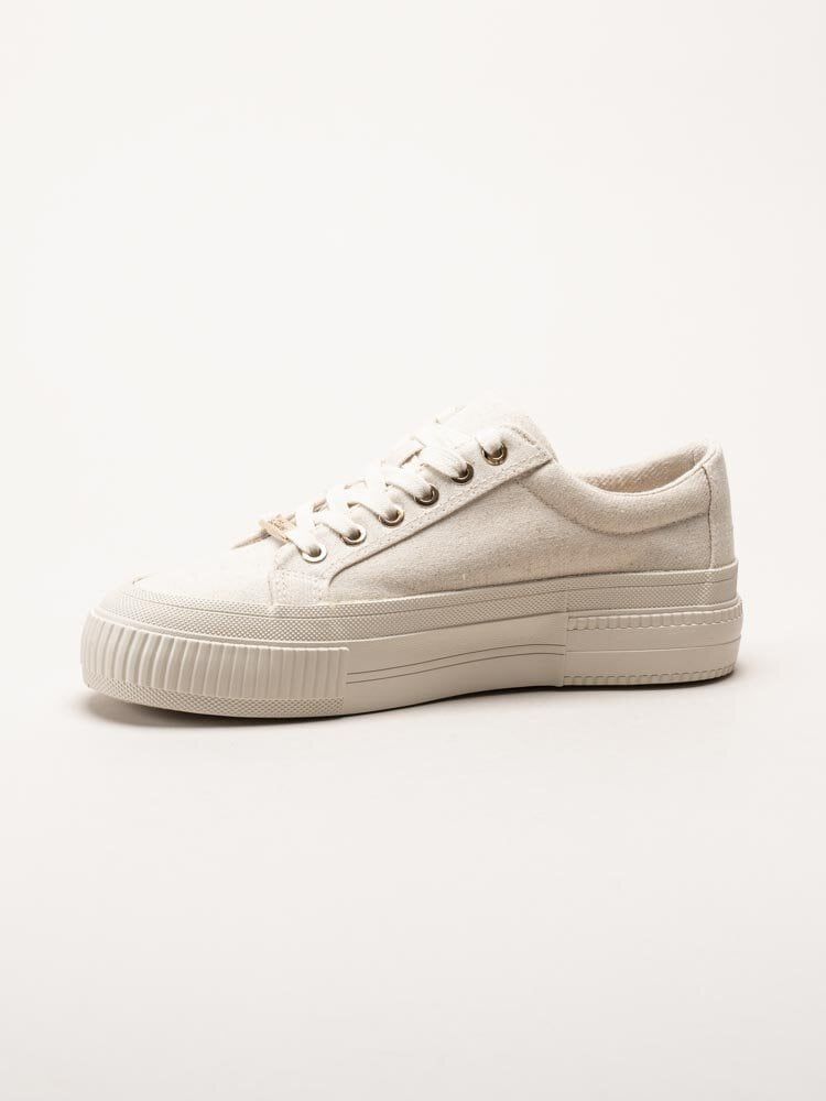 S.Oliver - Beige platåsneakers i textil