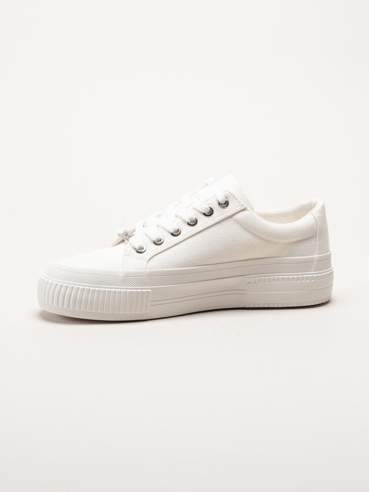 S.Oliver - Vita platåsneakers i textil