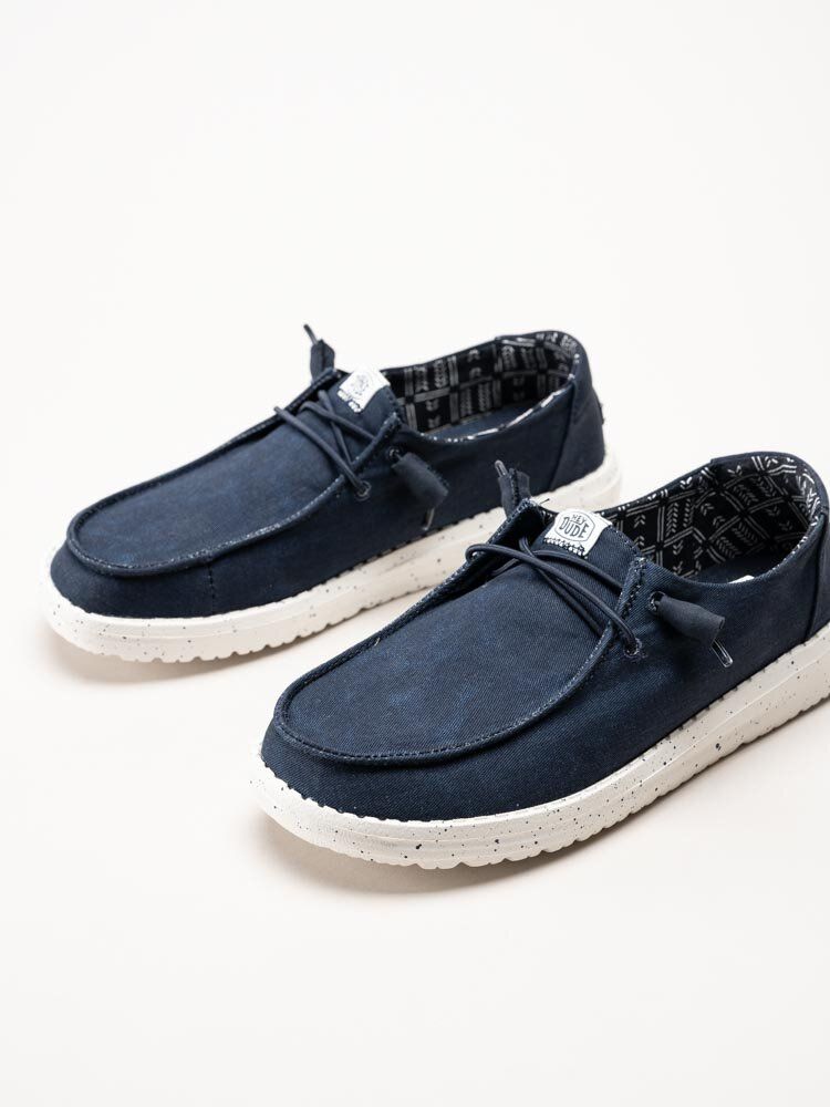 Hey Dude - Wendy Stretch Canvas - Mörkblå snörskor i textil