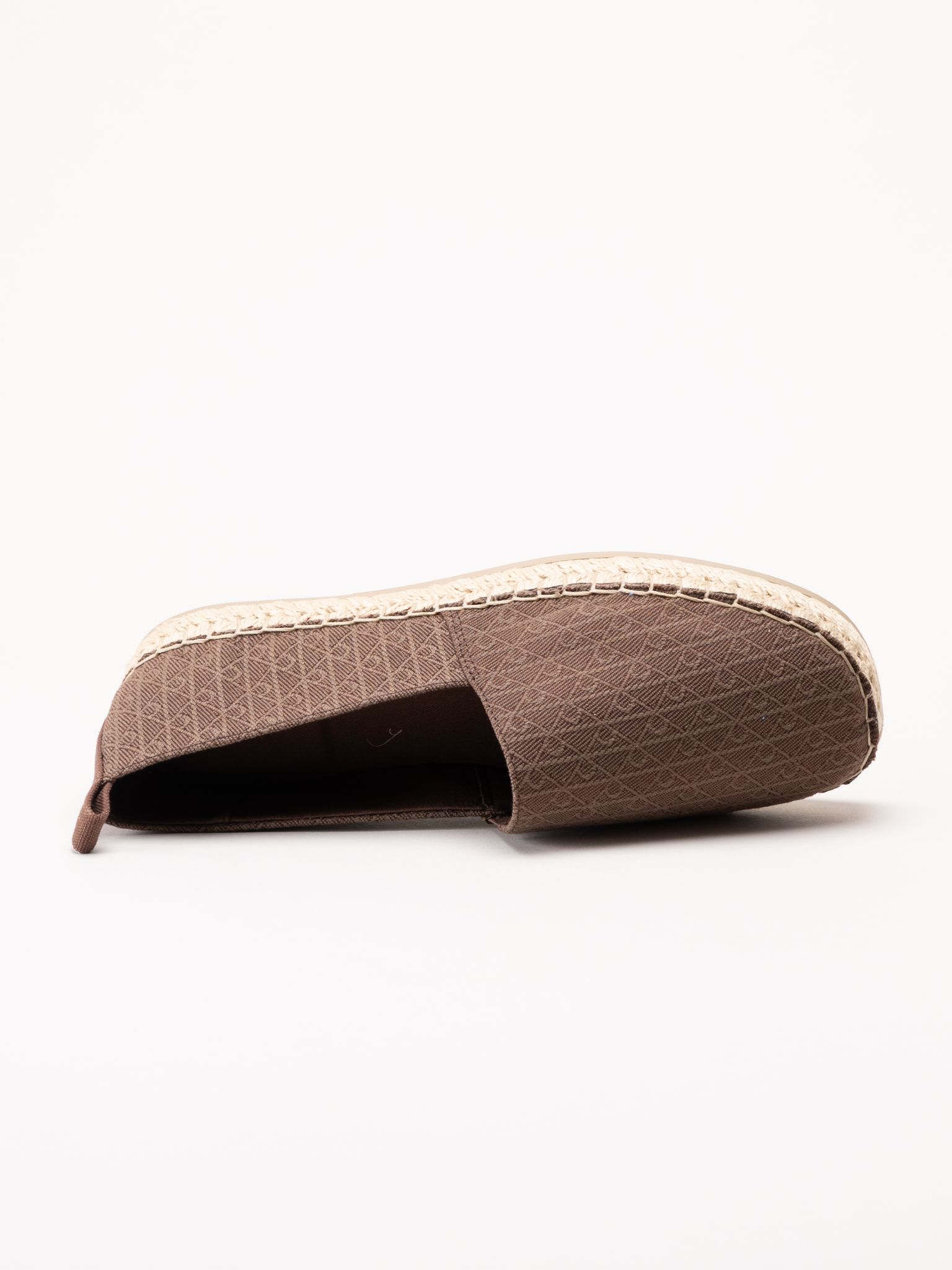 Calvin Klein - Oblique AOP - Mörkbruna espadrillos