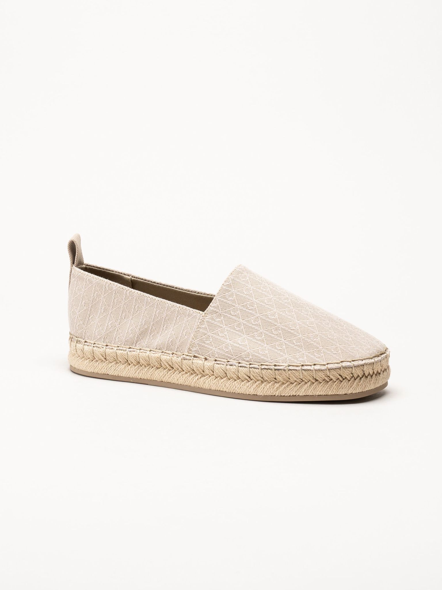 Calvin Klein - Oblique AOP - Beige espadrillos