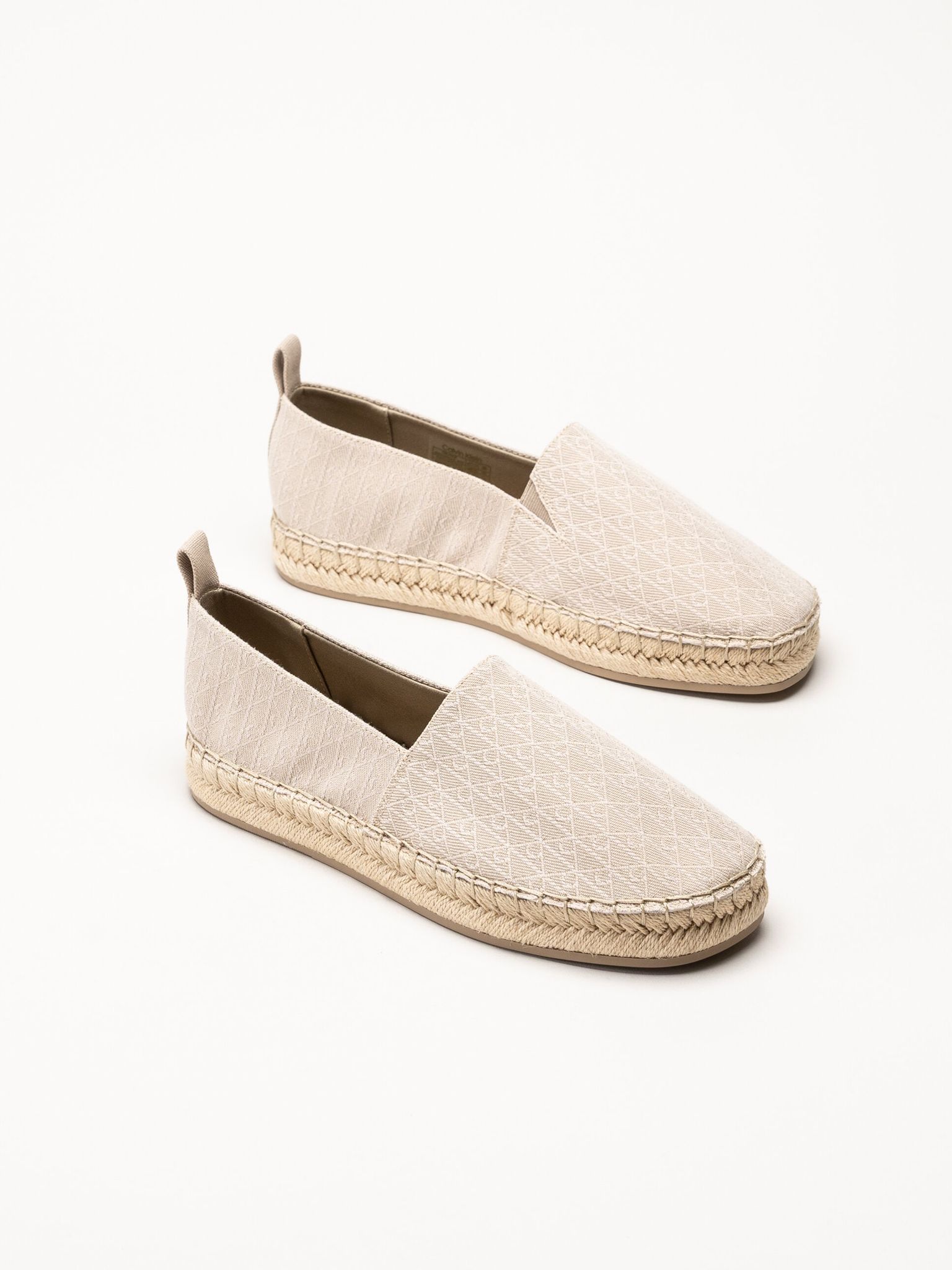 Calvin Klein - Oblique AOP - Beige espadrillos