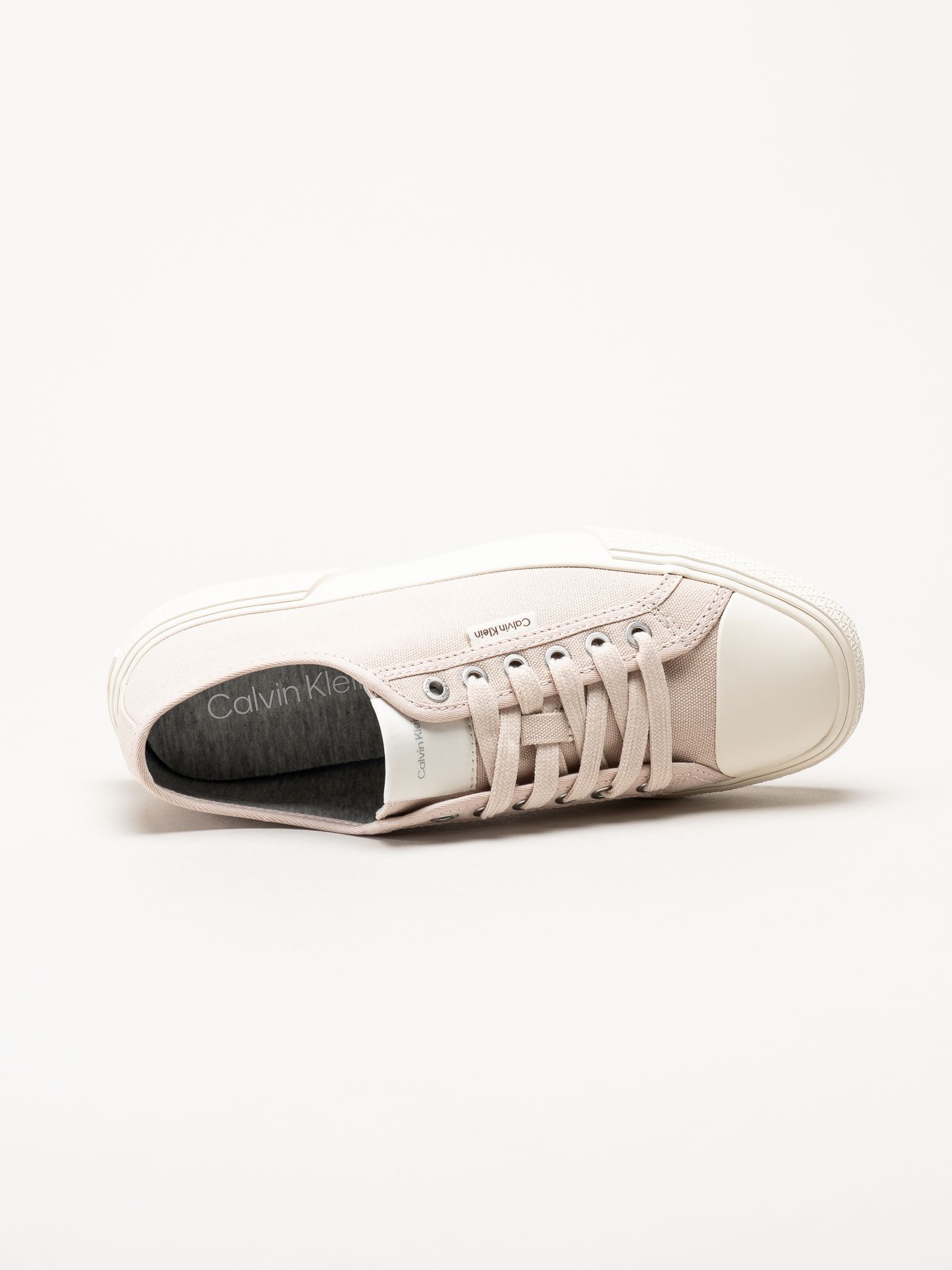 Calvin Klein - Vulc Low Lace Up - Rosa sneakers i canvas