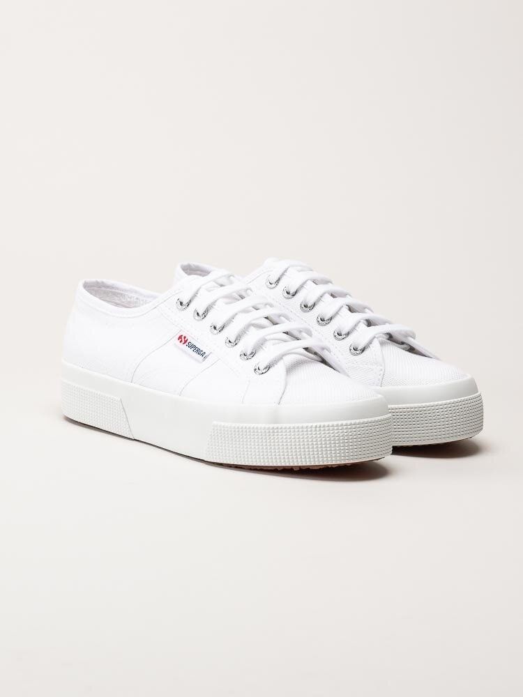 Superga - 2740 Platform - Vita platåsneakers i textil