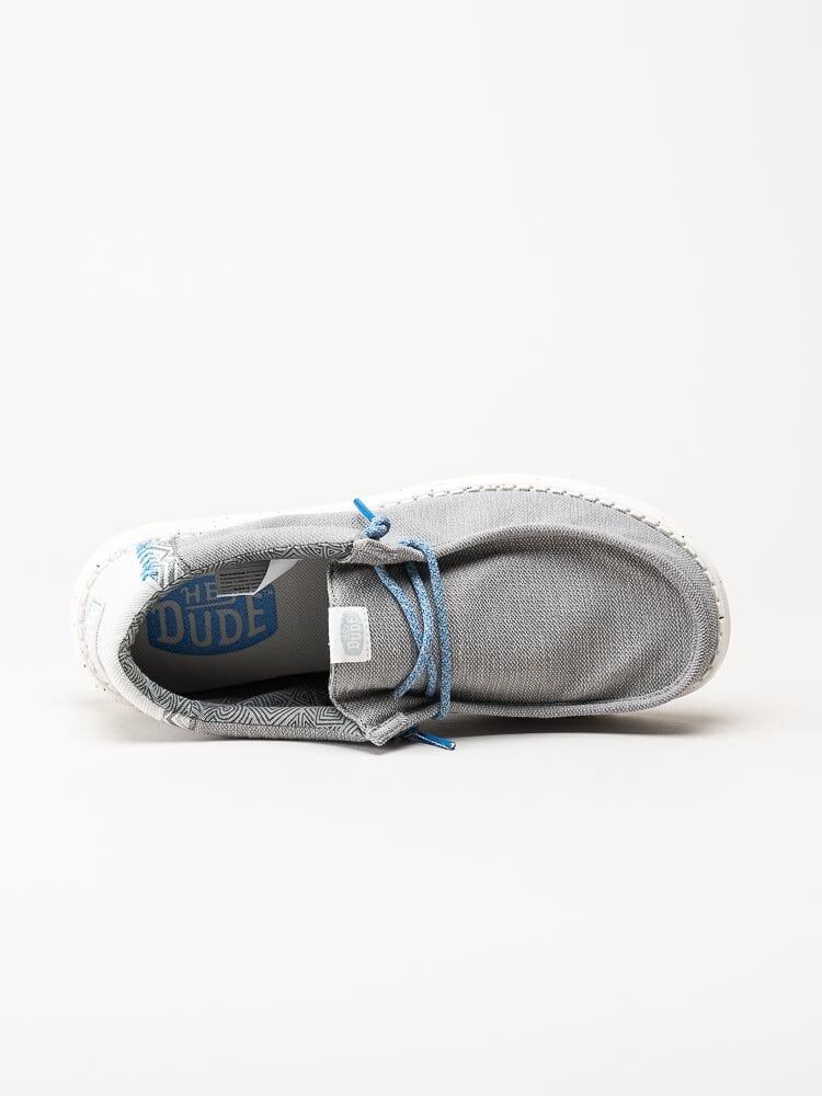 Hey Dude - Wally Coastline - Ljusgrå slip on skor i textil