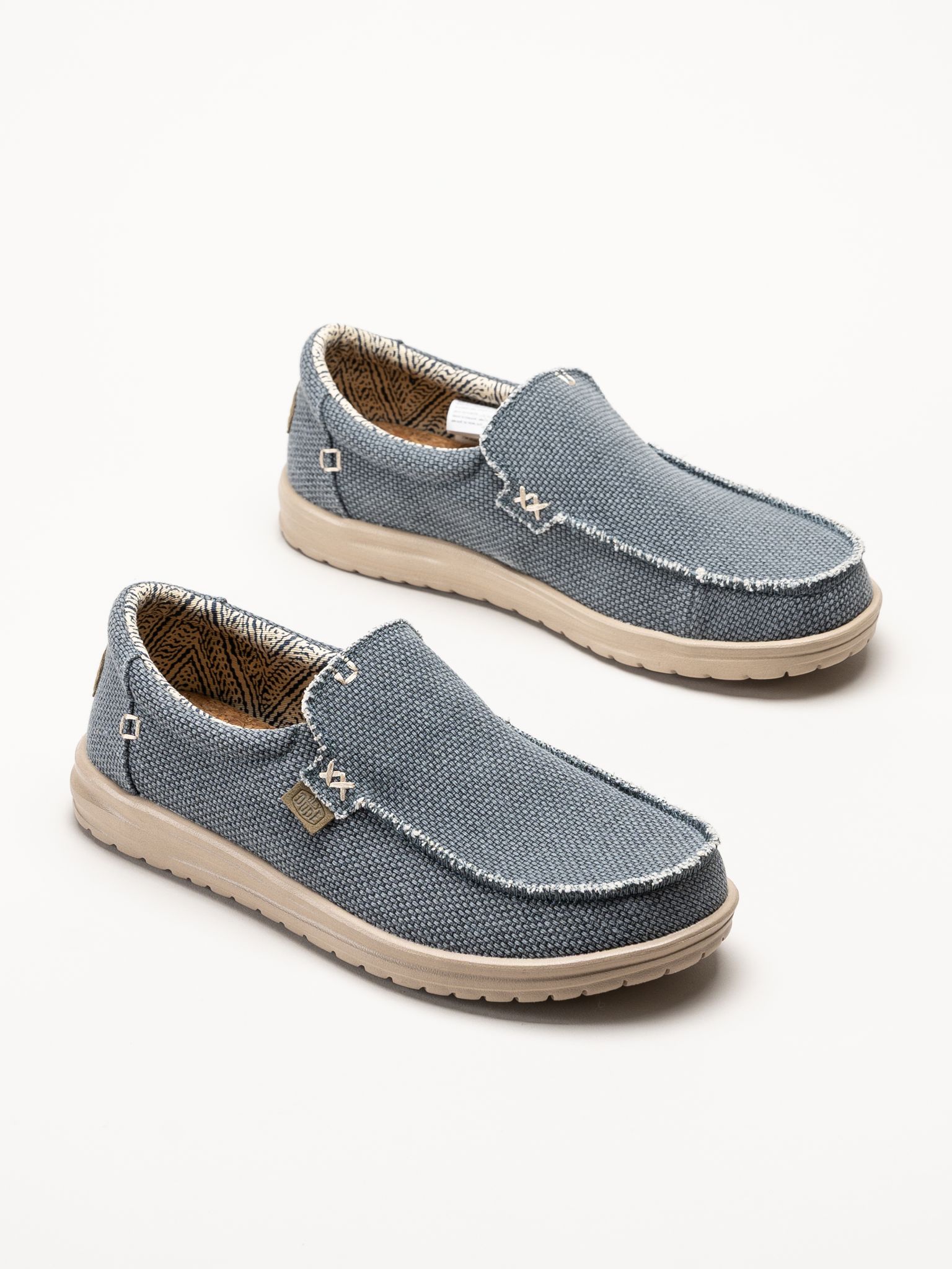 Hey Dude - Mikka Braided - Blå slip on sko i canvas