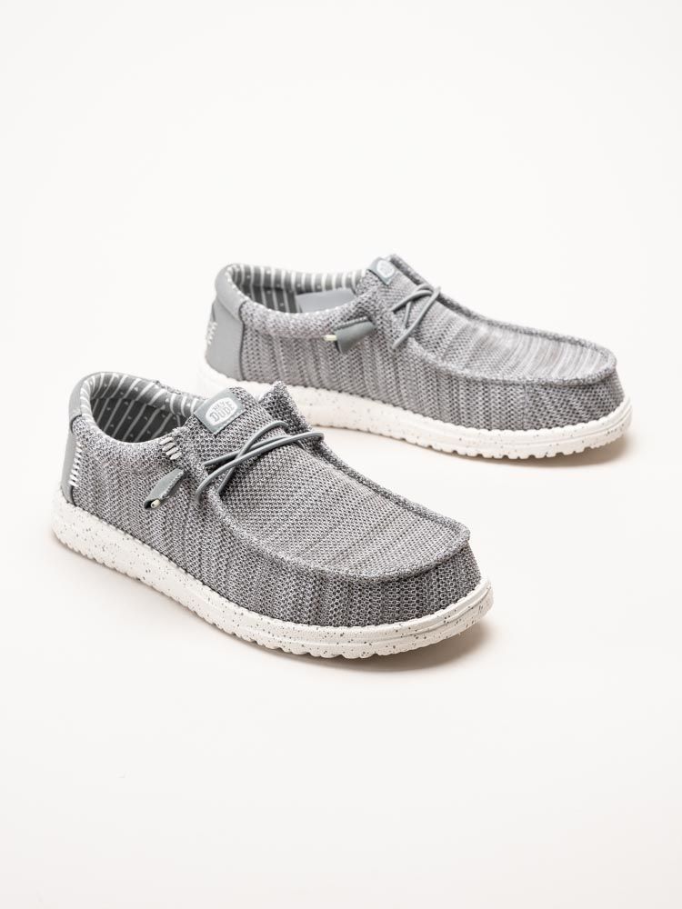 Hey Dude - Wally Strech Sox - Grå slip on textilskor