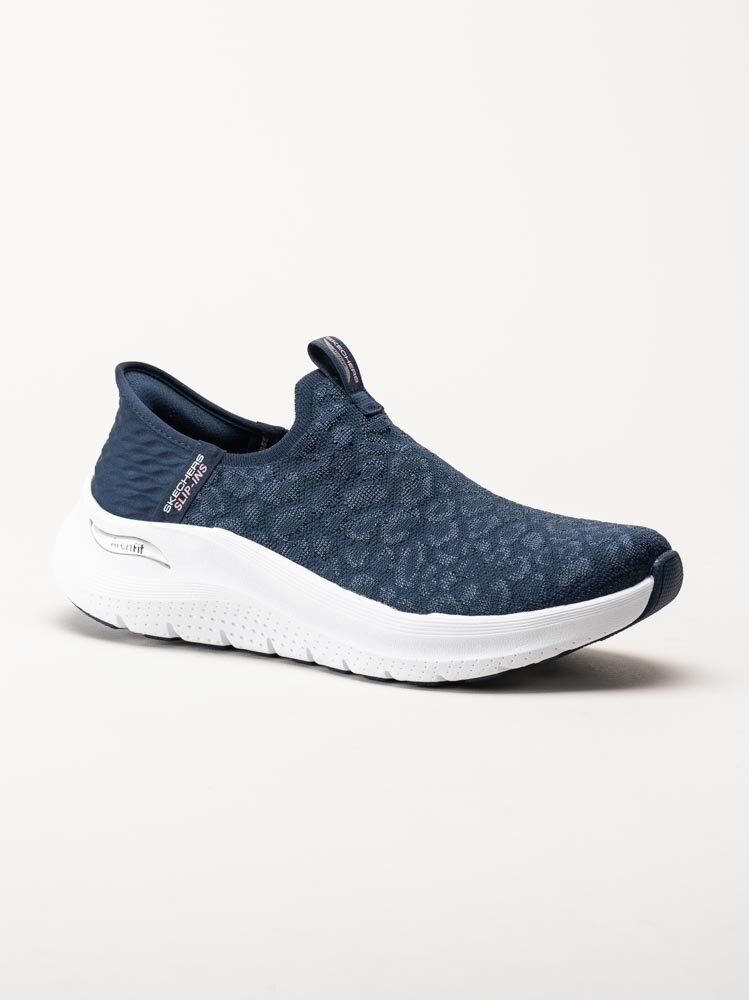 Skechers - Arch Fit 2.0 Slip Ins - Blå slip-ins sneakers i textil