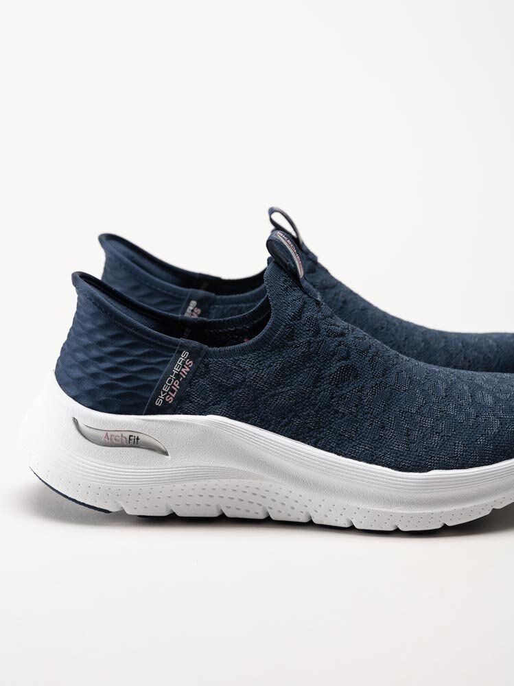 Skechers - Arch Fit 2.0 Slip Ins - Blå slip-ins sneakers i textil