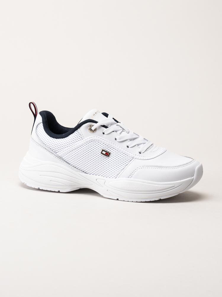 Tommy Hilfiger - Chunky Runner - Vita chunky sneakers i skinn och textil