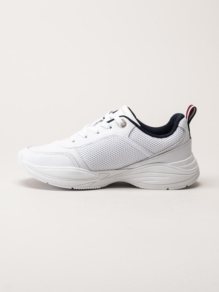 Tommy Hilfiger - Chunky Runner - Vita chunky sneakers i skinn och textil