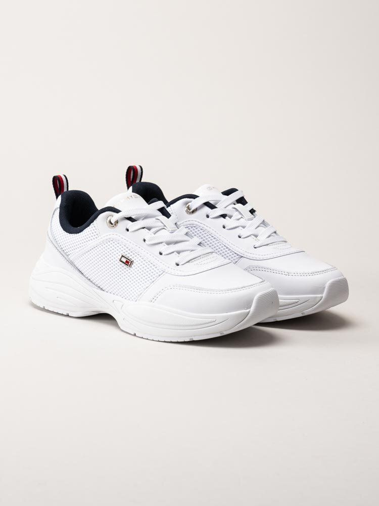 Tommy Hilfiger - Chunky Runner - Vita chunky sneakers i skinn och textil