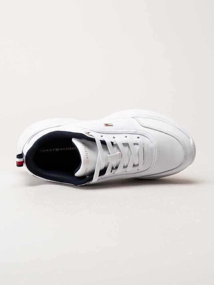 Tommy Hilfiger - Chunky Runner - Vita chunky sneakers i skinn och textil