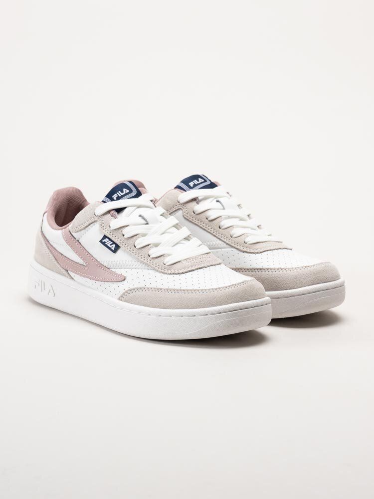 FILA - Sevaro S Wmn - Vit grå sneakers i skinn och mocka