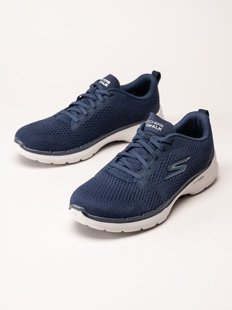Skechers - Go Walk 6 - Bold Vision - Mörkblå sportskor i textil