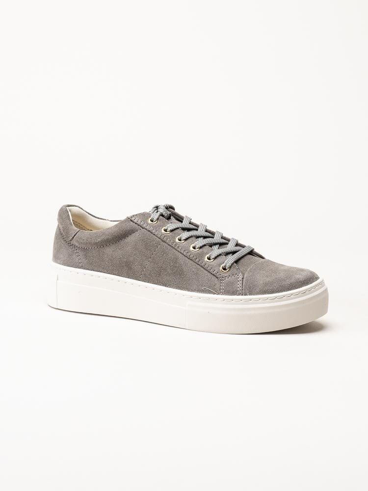 Vagabond - Zoe Platform - Grå platåsneakers i mocka