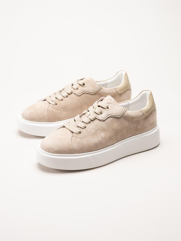 Dasia - Ardisia - Beige sneakers i mocka