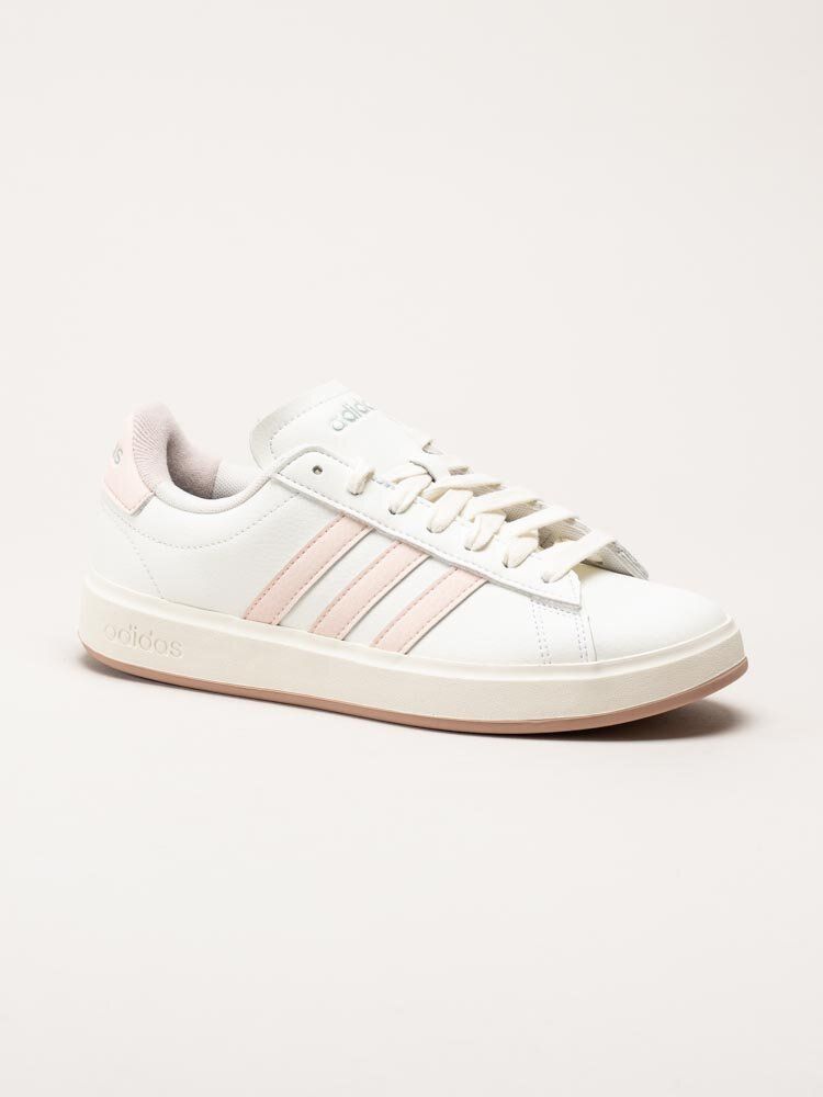 Adidas - Grand Court 2.0 - Vita sneakers i skinnimitation